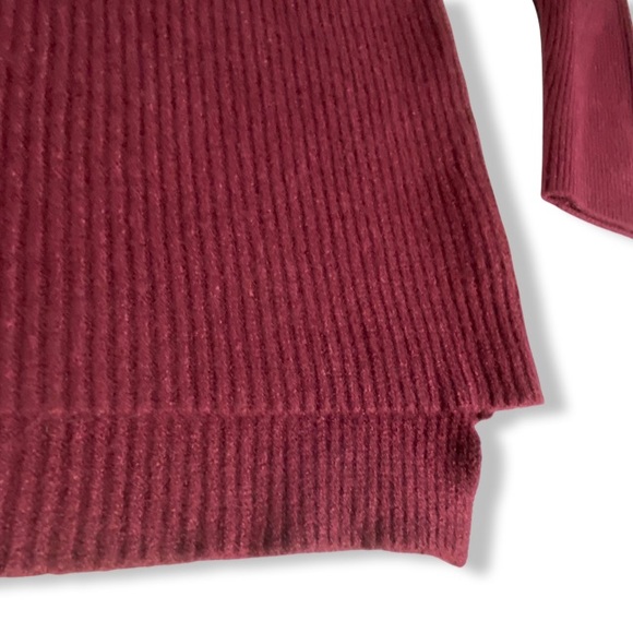 Burgundy Sweater, Ribbed Knit Turtleneck, Rich Deep Red, Devotion by Cyrus, NWT - Picture 10 of 15
